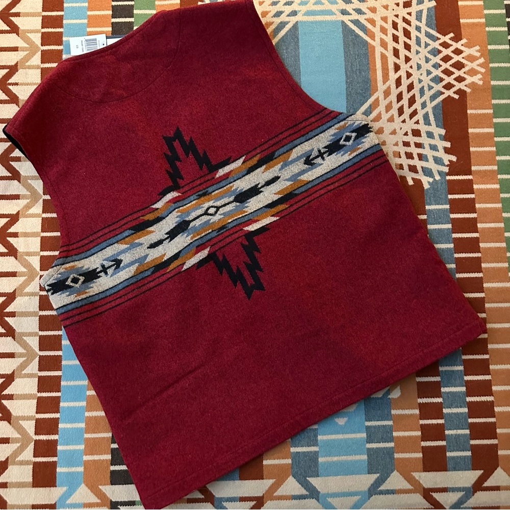 Pendleton Red Patterned Vest